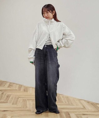 CRAFT STANDARD BOUTIQUE 【WEB限定】裏毛ダブルジップショートスウェット/24AW Oatmeal