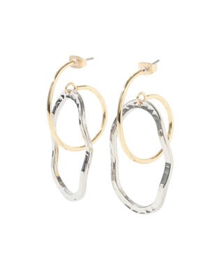 YECCA VECCA オーバルフープピアス Silver