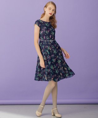 TOCCA 【洗える！】WATERCOLOR HARMONY ドレス ネイビー系