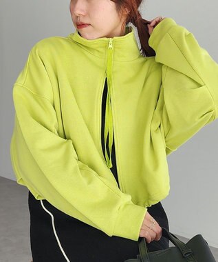 CRAFT STANDARD BOUTIQUE 【WEB限定】裏毛ダブルジップショートスウェット/24AW Lime Green