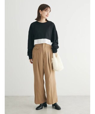 Green Parks ・ＥＬＥＮＣＡＲＥ　ＤＵＥレイヤードウラケプルオーバー Black