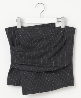 23区 S 【エステータ】ストライプシークイン ビスチェ グレー系