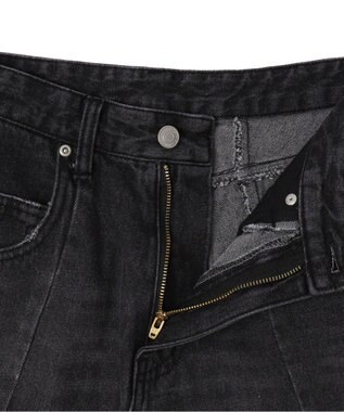 WEGO カーブラインバレルレッグデニムパンツ ブラック