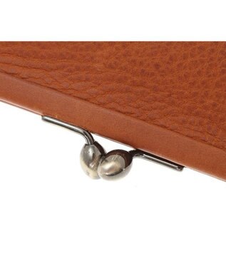 genten カットワーク 口金長財布 チャ