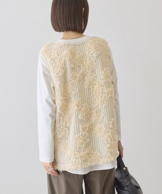 AMERICAN HOLIC 【選べる丈】Ｖネックレースベスト Ivory