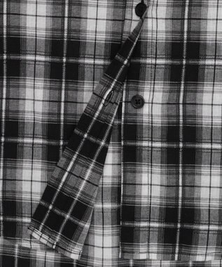 WEGO フードチェックBIGシャツ ブラック