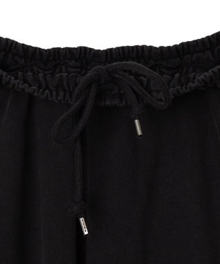 WEGO 【ウエストゴム】ラインストーンロゴスウェットパンツ ブラック