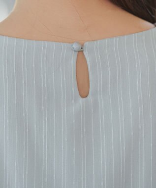 Tiaclasse L 【洗える】シフォンドレープワンピース サックスグレー