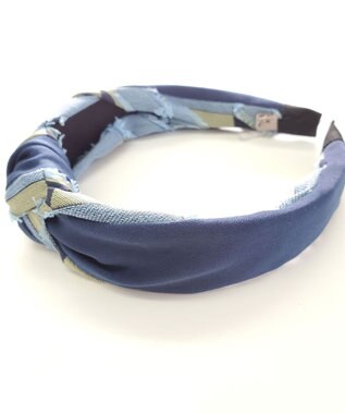 POLS ジャガード織  HAKO カチューシャ ネイビー