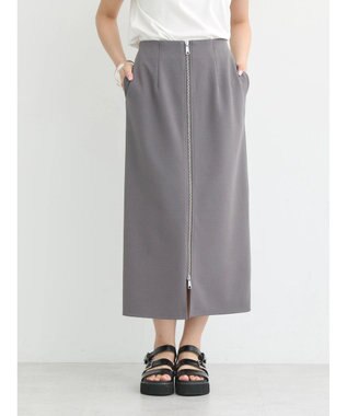 earth music&ecology Ｚｉｐスカート Gray
