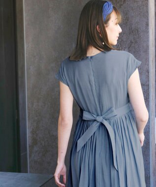 Tiaclasse 【洗える】はしごレースワンピース サックス