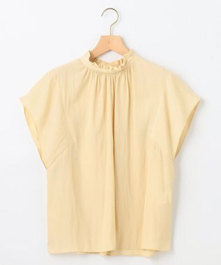組曲 S 【前後着用可】ギャザーライトデシン ブラウス カスタード系