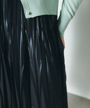 GRACE CONTINENTAL トリコットプリーツスカート ブラック