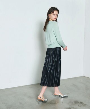 GRACE CONTINENTAL トリコットプリーツスカート ブラック