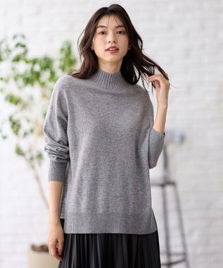 ANY 【手洗い可】イタリーヤーンウールカシミヤミックスプルオーバー グレー