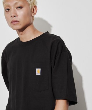 WEGO 【CARHARTT/ユニセックス着用ITEM】CARHARTTワンポイントポケットT(SS) ブラック