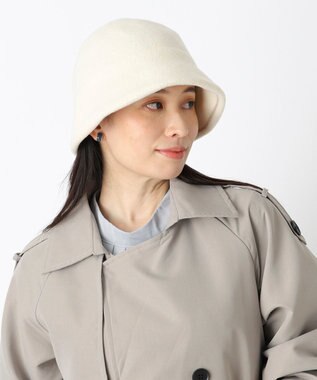 MOONBAT FURLA(フルラ) バスク つば裏ラインクロッシェハット 日本製 オフホワイト