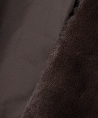 Feroux フェイクファー ジャケット ダークブラウン系