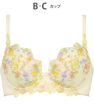 Wing ブラジャー Wing Lesiage サイドすっきり しっかりフィット 【2850シリーズ】 パッド有 ブラ PB2850 ウイング／ワコール クリーム