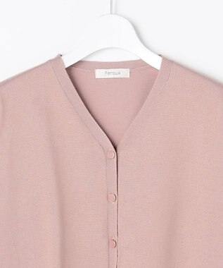 Feroux 【先行予約】美シルエット ニット カーディガン ピンク系