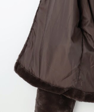 Feroux フェイクファー ジャケット ダークブラウン系