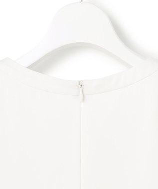 23区 L 【洗える】シルキーデシン バーアクセント ブラウス ホワイト系