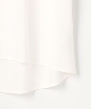 組曲 【WEB限定】プレーティング天竺フリルスリーブ Tシャツ アイボリー系