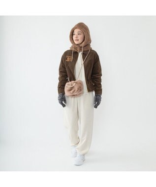 林八百吉商店 Champion  ボアボタンフーディー ライトブラウン