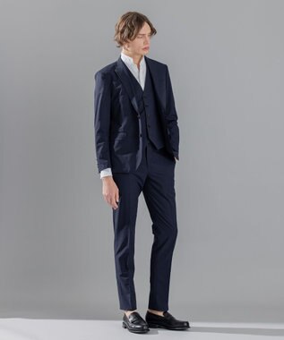 JOSEPH HOMME <3ピース対応> クールドッツストレッチ ジレ ネイビー系