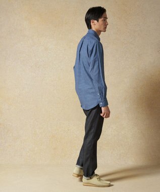 J.PRESS MEN コットンネルハウンドツース シャツ ネイビー系3