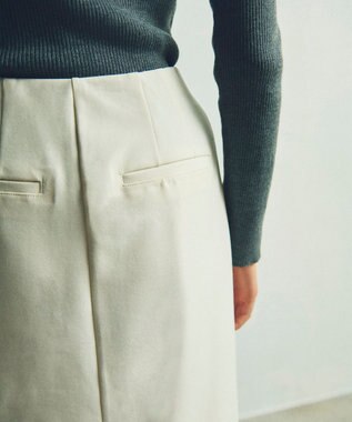 GRACE CONTINENTAL ペンシルスリットスカート ホワイト