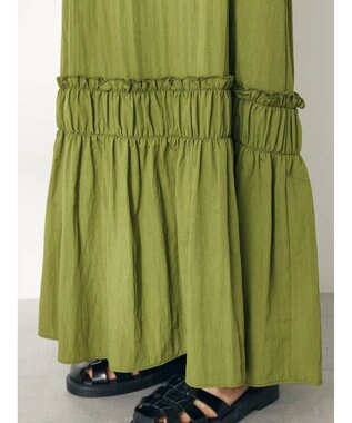 CRAFT STANDARD BOUTIQUE 切替ティアードキャミワンピース Khaki