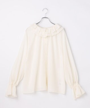 #Newans 【前後着用可能】【高山都さんコラボ】ビッグカラー２WAYブラウス ホワイト