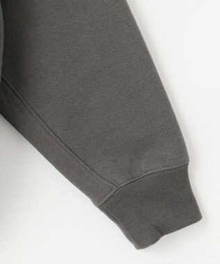 ANY L 【洗濯機可能/サスティナブル】ロゴ裏起毛クルーネックプルオーバー チャコール