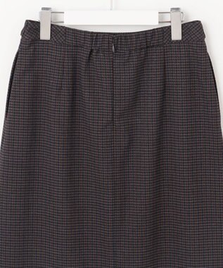 J.PRESS LADIES 【洗える】30/2 TR ドビー ガンクラブ ボックスプリーツ スカート グレー系3