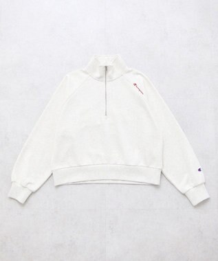 earth music&ecology チャンピオン　ｅｍａｅハーフジップ裏毛プルオーハ Oatmeal