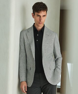 GOTAIRIKU 【尾州】ストレッチメッシュジャケット_千鳥格子柄