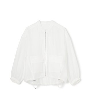 GRACE CONTINENTAL シアードレープブルゾン ホワイト