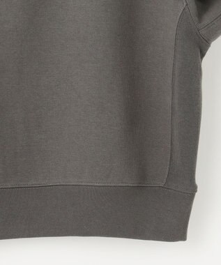 ANY L 【洗濯機可能/サスティナブル】ロゴ裏起毛クルーネックプルオーバー チャコール