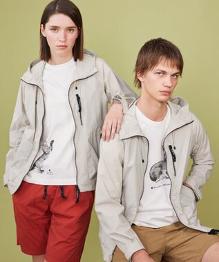 JOSEPH ABBOUD MOUNTAIN 【日本製・アーティストコラボレーション】プレーティング天竺Tシャツ ホワイト系ウサギ