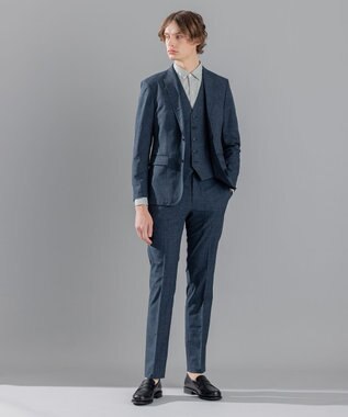 JOSEPH HOMME <3ピース対応> クールドッツストレッチ ジレ ダルブルー系