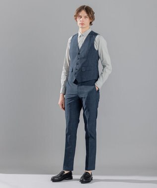 JOSEPH HOMME <3ピース対応> クールドッツストレッチ ジレ ダルブルー系