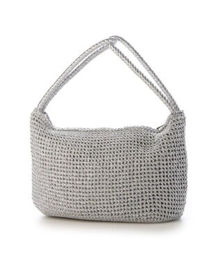UNBILLION カシュカシュ cachecache / 2wayハンドルメタリックコード編みトートバッグ シルバー