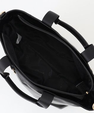 LA BAGAGERIE 【コットン×ポリウレタン】シャイニーミニトート ブラック