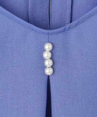 ANY SIS S 【接触冷感・UVカット・速乾】スムージーポリエステル フレアスリーブ ブラウス ブルー