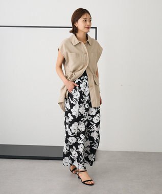 CRAFT STANDARD BOUTIQUE レーヨン総柄ワイドパンツ Flower