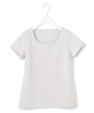 ICB 【接触冷感・UVケア・防シワ・洗える】スーペリアジャージー 半袖プルオーバー ライトグレー系