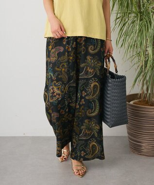 CRAFT STANDARD BOUTIQUE レーヨン総柄ワイドパンツ Paisley