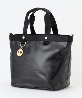 LA BAGAGERIE 【コットン×ポリウレタン】シャイニーミニトート ブラック