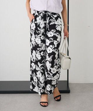 CRAFT STANDARD BOUTIQUE レーヨン総柄ワイドパンツ Flower